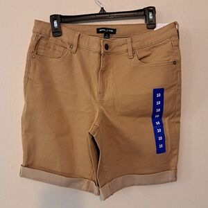 Nautica Jeans Women's Bermuda Short - Brown/Tan/Khaki - Size 8 NWT